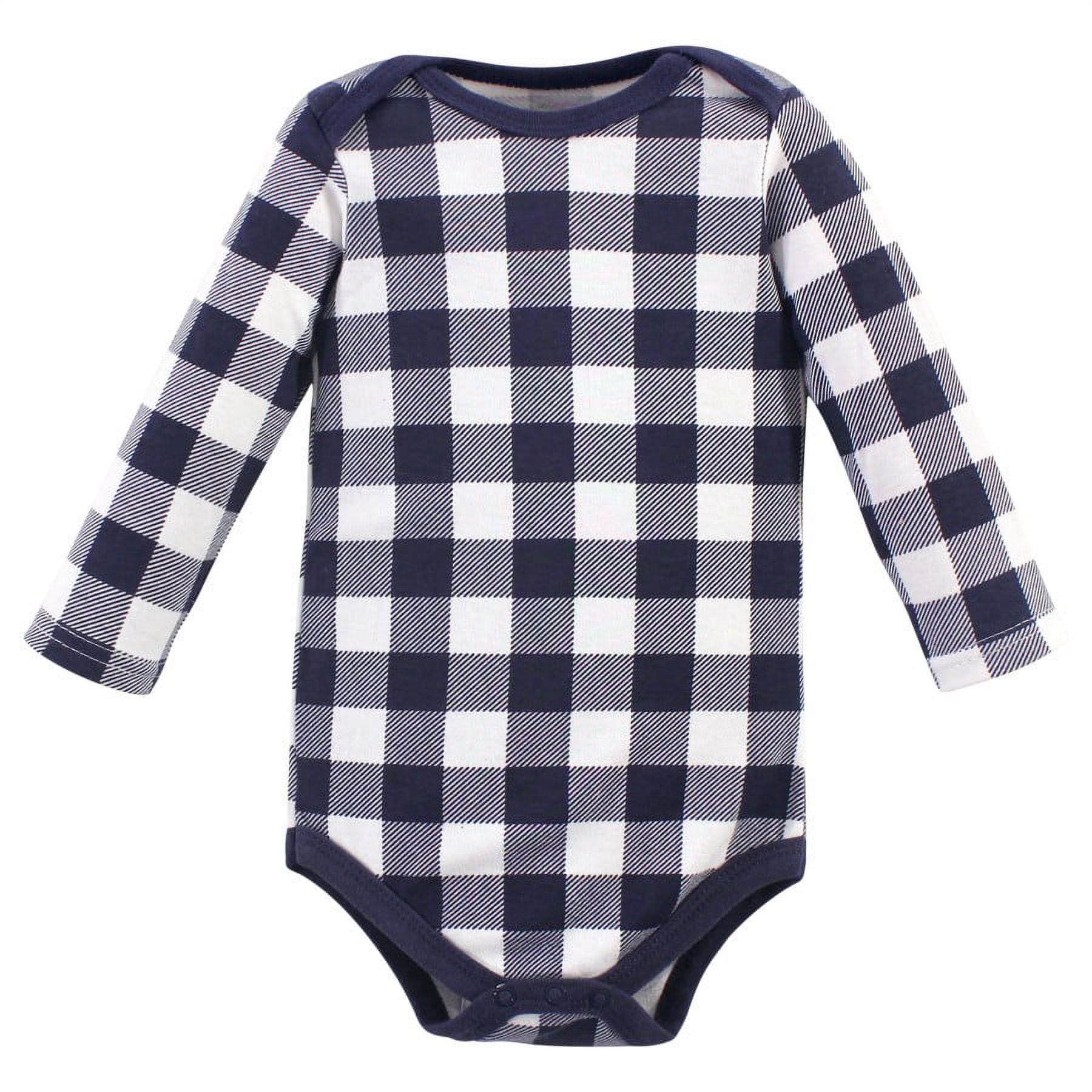 Hudson Baby Cotton Long-Sleeve Bodysuits, 3- Pack, Newborn- 24 Months