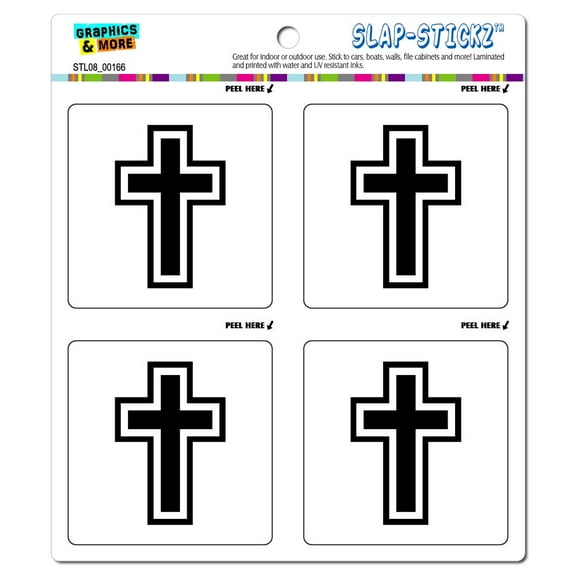Cross - Christian Religious SLAP-STICKZ(TM) Premium Sticker
