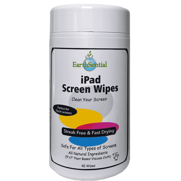 iPad Screen Cleaning Wipes 40 Count All Natural made by EarthSential for iPads