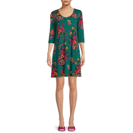 The Pioneer Woman Print Scoop Neck Dress, Women's
