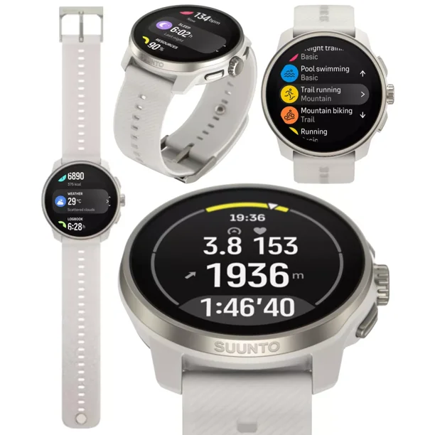 Suunto Race S AMOLED Touchscreen GPS Sports Powder Gray Smartwatch