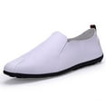 thumbnail image 2 of asdoklhq Casual Shoes for Men Under $25,Fashion Men Leather Casual Slip-On Breathable Driving Boat Shoes Dress Shoes, 2 of 2