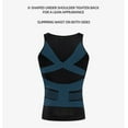 thumbnail image 6 of Toptie Men Slimming Body Shaper Vest Compression Shirt Sleeveless Shapewear Workout Tank, 6 of 8