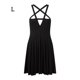 thumbnail image 4 of Sonducket Sexy Slip Dress Color sólido Spaghetti Strap Elegante con cuello en V Slim Sundress vacaciones Fiesta de cumpleaños Mujer Ropa de Vestidos L, 4 of 6