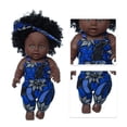 thumbnail image 2 of Baby Toy HUOGUO, piel negra, pelo rizado, negro africano, 30 cm, 2 of 3