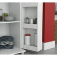 thumbnail image 4 of Inval 2-Door 4-Shelf Laminate Kitchen Pantry Cabinet, Washed Oak, 4 of 9