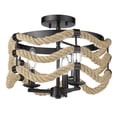 thumbnail image 1 of Golden Lighting Marissa 3 Light Semi-Flush in Matte Black, 1 of 3