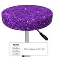 thumbnail image 4 of Kll Purple Glitter Round Bar Chair Cushion Cover 13 Inch,Bar Stool Protector With Elastic, Soft Washable, 4 of 7