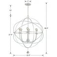 thumbnail image 3 of Six Light Chandelier In Minimalist Style 22.5 Inches Wide By 27.5 Inches High-English Bronze Finish    -Traditional Installation Crystorama Lighting, 3 of 7