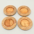 thumbnail image 4 of LiviNest 13 Inch Wooden Charger Plate: Handcrafted Floral Carved Decorative Tray for Dining & Home Decor - Unique Natural Wood Grain Design for Adults & Family Gatherings, 4 of 6