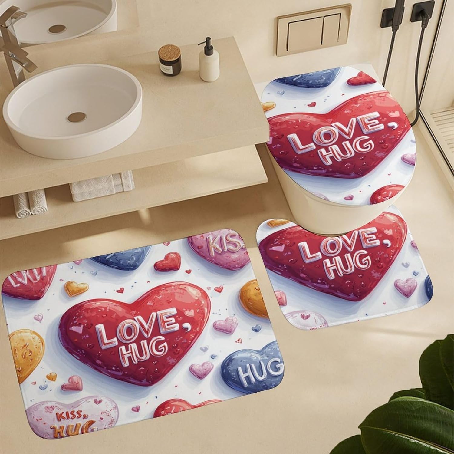 Bathroom Shower Curtain Sets with Rugs, Eucalyptus Leaves Pattern Printed on Bath Sets for Bathroom Accessories, Perfect for Bathroom Hotel Dorm Spa Home, 72 x 72 inches