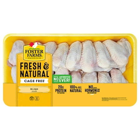 Foster Farms Fresh & Natural Chicken Wings Value pack, 4.25-4.75 lb