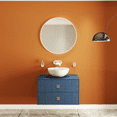 thumbnail image 2 of Modern Wall-Mounted Bathroom Vanity with Washbasin | Dune Blue Matte Collection | Non-Toxic Fire-Resistant MDF-24"-Omega Collection R-line32", 2 of 4