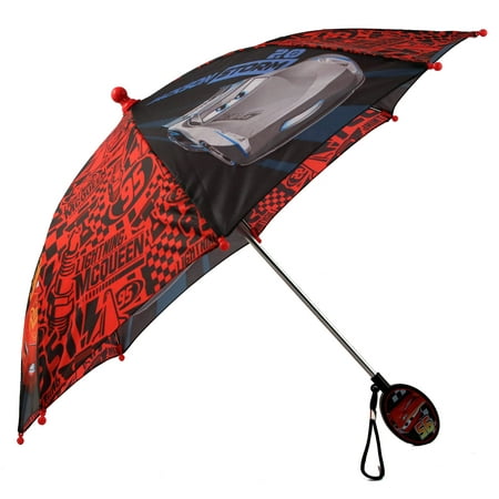 Disney Little Boys Cars Lightning McQueen Rainwear Character Umbrella, Age 3-7