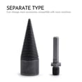 thumbnail image 5 of Removable Firewood Log Splitter Drill Bit Set Heavy Duty Drill Screw Cone Driver 42mm Drill Stick-hex+Square+Round, 5 of 10