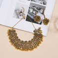 thumbnail image 4 of Indian Bollywood Traditional Jhumka Jewellery Set for Women Large Big Tassel Beaded Kundan Ethnic Wedding Wear Party Festival Choker Necklace Earrings Maang Tikka Traditional Fashion Antique Jewelry, 4 of 12