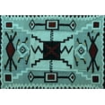 thumbnail image 1 of Ahgly Company Indoor Rectangle Abstract Light Blue Modern Area Rugs, 8' x 12', 1 of 4