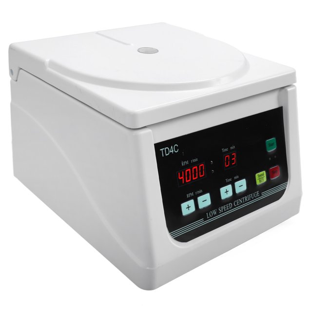 Centrífuga de sobremesa de 2200 x g, 4000 r/min, pantalla LCD, para laboratorio, con temporizador, para análisis de sangre, belleza, enchufe estadounidense, 110 V