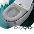 thumbnail image 1 of Adhesivo para la tapa de la tapa del asiento del váter de invierno | Anillo de asiento de inodoro de felpa suave de forro polar | Encaja en inodoros pequeños | Antideslizante, lavable, reutilizable, 1 of 6
