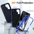 thumbnail image 3 of JTCASES for Samsung Galaxy A13 5G Case, Shockproof Anti-drop PC Frame Anti-slip Strip Silicone Back Shell Rugged Anti-scratch for Samsung Galaxy A13 5G (6.5" 2021) - Black+Blue, 3 of 8