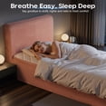 thumbnail image 5 of Vcatnet 16.7 inch Twin Mattress with Headboard, Bedroom Furniture Corduroy Cloud Bed, No Assembly Required, Pink, 5 of 10