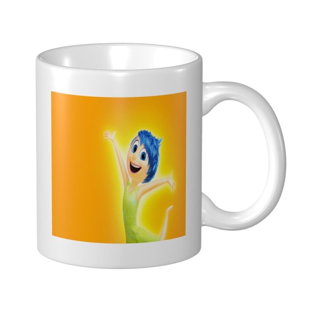 Taza de café con cómics de Inside Out para cacao, té y bebidas | Capacidad para 12 onzas | Taza de cerámica para acampar | Taza de café pequeña