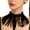 Black-OS, variant on Belly Dance Jewelry Belly Dance Choker Sequins Tassels Fringe Choker Necklace Halloween Costume for Cosplay Dress Up