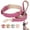 Hot Pink, variant on Beirui Soft Padded Leather Dog Collar and Leash Solid Adjustable Collar for Bulldog S-L