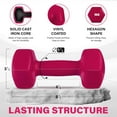 thumbnail image 4 of Yes4All 10lb Pair of Vinyl Hexagon Dumbbells - Dumbbells Set of 2 Hand Weights for Home Gym & Strength Training (2-15 lbs Weight Options) - Pink Yarrow, 4 of 5