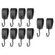 thumbnail image 1 of 10pcs ganchos de cuero S de PU con bucle de cuero PU ganchos modernos portátiles de varios usos para el baño de dormitorio de lavandería de, 1 of 8
