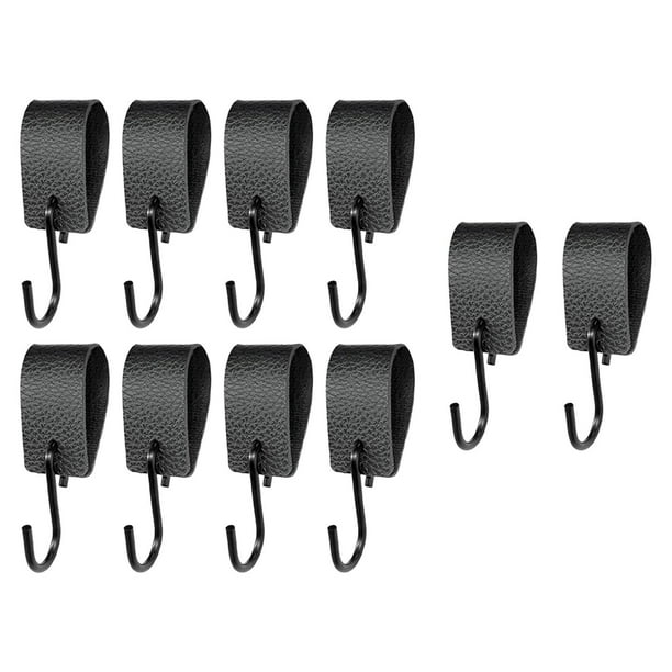 10pcs ganchos de cuero S de PU con bucle de cuero PU ganchos modernos portátiles de varios usos para el baño de dormitorio de lavandería de