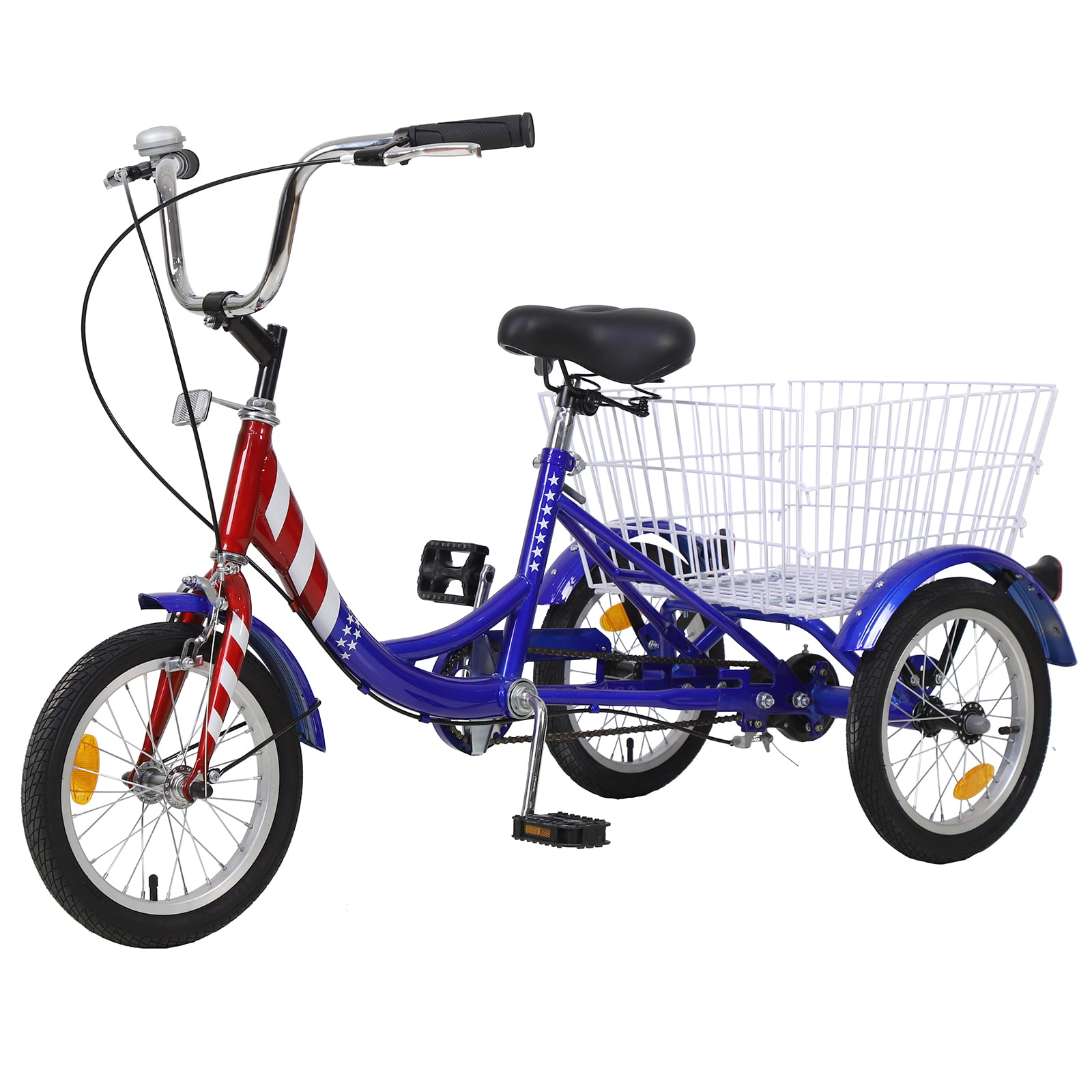 16'' Children Tricycle W/ Shopping Basket Cargo Single Speed Bicycle Bike Trike 