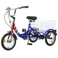 thumbnail image 5 of Lilypelle Tricycles 1 Speed 14/16 Inch Three Wheel Bike Cruiser Trike with Low-Step Through Frame/Large Basket/Backrest Saddle for Boy and Girl, 5 of 8