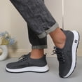 thumbnail image 5 of Domuza Mens Fly Knit Mesh Athletic Sneakers, Lightweight Breathable Sport Walking Shoes, Comfort Casual Running Footwear For Daily Use Gray 8.5 (EU-42), 5 of 6