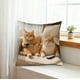 thumbnail image 5 of Juego de almohadas con estampado de animales bonitos para dormitorio, sala de estar, sofá, cojín de 45 x 45 cm para decoración de sofá y sala de estar, funda de almohada aterciopelada., 5 of 6