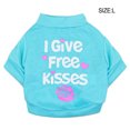 thumbnail image 3 of Methold Ropa Camisa Patrón de letras Disfraces de moda Collar Abrigo elástico Accesorios de belleza Perros pequeños Cachorro Bulldog Ropa para mascotas cian L Methold PT003727-19B, 3 of 6