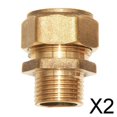 thumbnail image 1 of 2x Tornillo de Latón Acoplador de Compresión Tubo Conector 1/4 '' 1/2 '' 3/4 '' Resistencia Y Durabilidad de 2 piezas, 1 of 4