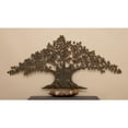 thumbnail image 2 of DecMode Dark Brown Metal Indoor Outdoor Tree Wall Decor with Leaves, 2 of 7