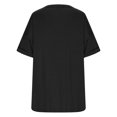 thumbnail image 3 of TMOYZQ Womens Oversized Boyfriend Tee Shirts Short Sleeve Trendy Crew Neck Solid Color Loose Workout Tee Casual Summer Tops, 3 of 5