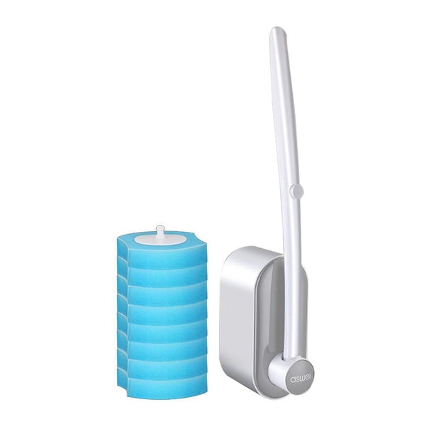 Escobilla Baño Sin Rincones Cepillo Desechable Accesorios (1 Juego Gris)