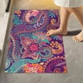 thumbnail image 2 of Coolnut Paisley Floral High Absorbent U-Shaped Contour Toilet Rugs Machine Washable,24"x20", 2 of 7