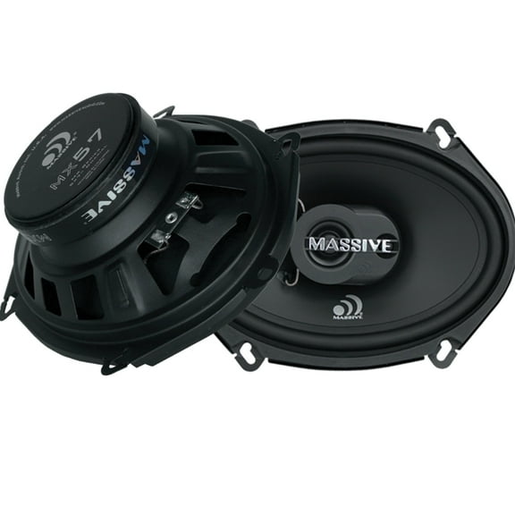 Massive Audio MX57 MX Series 5-Inch X 7-Inch/6-Inch X 8-Inch 50-Watt-RMS 2-Way Coaxial Speakers