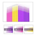 thumbnail image 4 of 300 Pcs Eyelash Extensions Disposable Tattoo Micro Brushes, Makeup Brushes Cotton Swabs Stick 3 Different Size,Pink,Purple and Yellow, 4 of 5