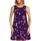 thumbnail image 1 of Disketp Purple Snow Flakes para Vestido sin Mangas para Mujeres, Vestidos de Verano para Mujeres, Casual y Holgado para la Playa, 1 of 7