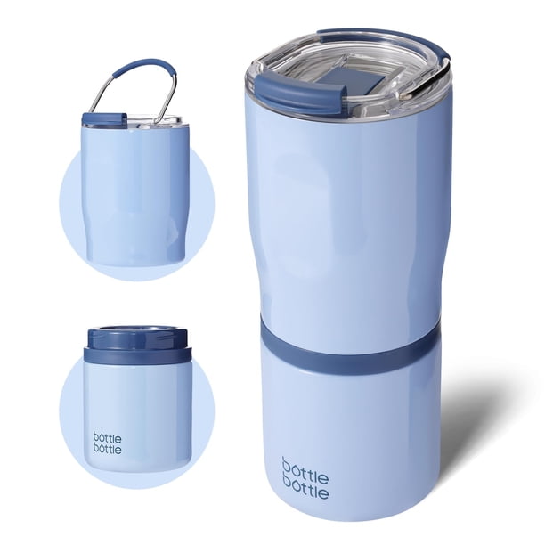 Vaso para Beber BOTTLE BOTTLE 2 en 1 Aislado 650 ml Azul