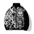 thumbnail image 3 of Ropa informal de algodón de invierno para hombre, chaqueta holgada, ropa de algodón con estampado de guerreros fantasmas y monstruos góticos, ropa urbana Harajuku, 3 of 5