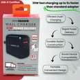 thumbnail image 2 of CultureFly Swissbrand 30W USB-C PD Wall Charger with Dual Ports, Fast Charging Adapter for iPhone, Samsung, Google, and More – Black, 2 of 5