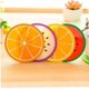 thumbnail image 2 of Juego de posavasos de silicona resistente al calor, 6 piezas, antideslizante, con forma de fruta, para mesa de comedor, adorable diseño de fruta, accesorios de cocina aislados sin BPA, 2 of 5