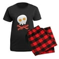 thumbnail image 5 of CafePress - Bacon And Eggs Skull Women's Dark Pajamas - Women's Short Sleeve Print T-Shirt and Pants Dark Cotton Pajama Set, 5 of 7