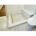 thumbnail image 2 of Lauxes 60 Inch Anodized Aluminum Tile Insert Cut-to-Fit Adjustable Linear Drain with End Caps and Base Flange Kit in Gold, 2 of 9